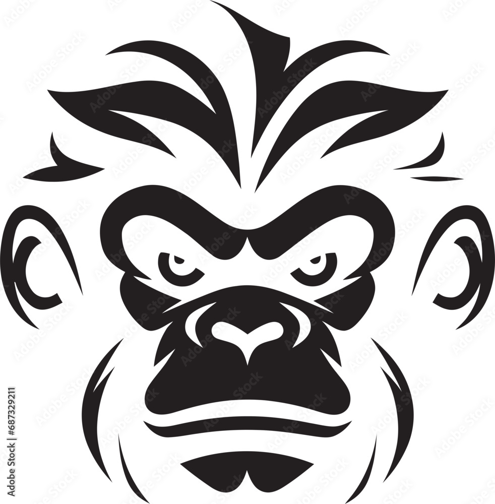 Monochrome Primate PalsJungle Connection Ape and Monkey in Noir