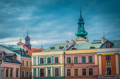 The magical city of Zamość, very colorful.