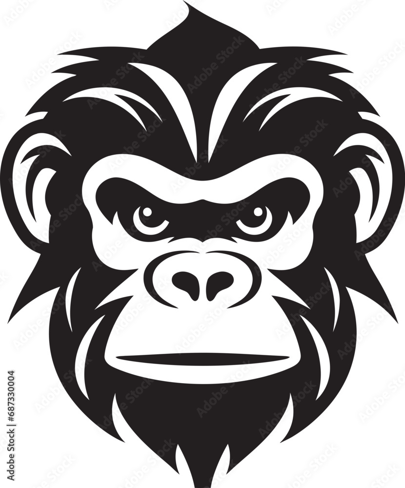 Eternal Love in Monochrome Primate Love in Vector ArtMoonlit Affection Ape and Monkey s Vector Love Odyssey