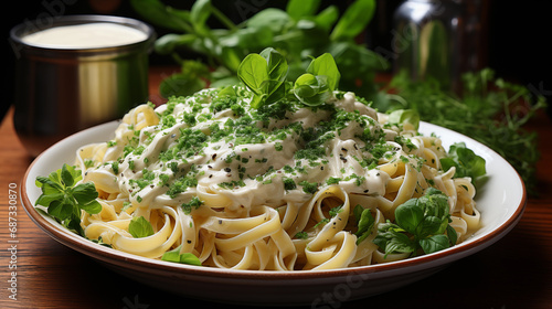 spaghetti with pesto