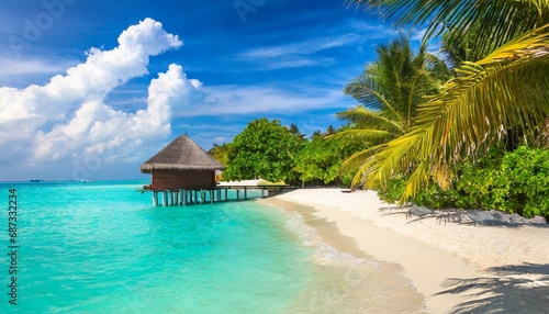 tropical beach in the maldives photo