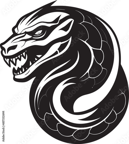 Dynamic Black Mamba Shadows Dark VectorNoir Viper Dance Vector Illustration