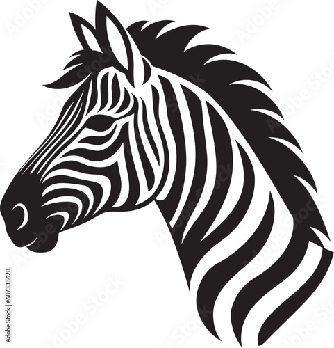 Dynamic Stripes Unleashed Zebra Black VectorZebra Serenade Graphic Black Vector Harmony