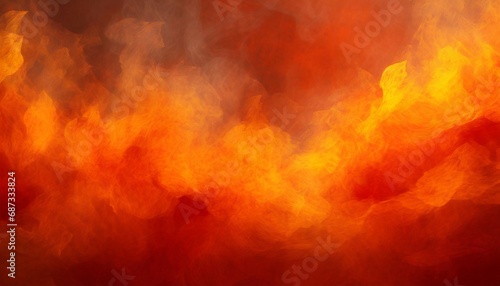 abstract orange fire background texture red border with fiery yellow flames and smoke pattern halloween fall or autumn colors of orange red and yellow photo