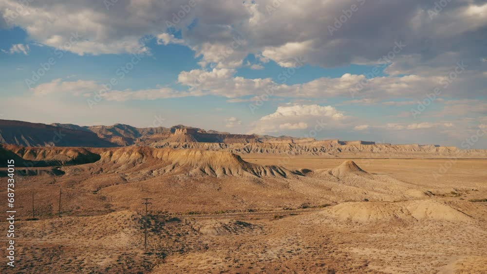 Desert Landscape Clouds Wind Time-Lapse Desert Landscape Clouds Wind Time-Lapse