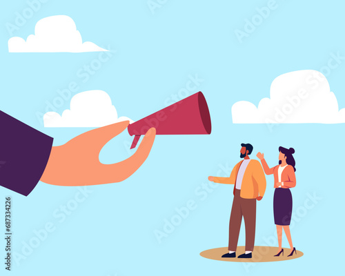 Encourage employee voice, advocacy or support opinion, contribution or help, listen to ideas or communication, staff encouragement concept