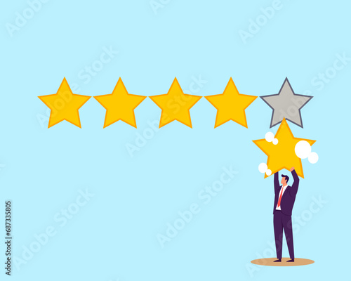 Performance rating or customer feedback, credit score or satisfaction measurement, quality control or improvement concept