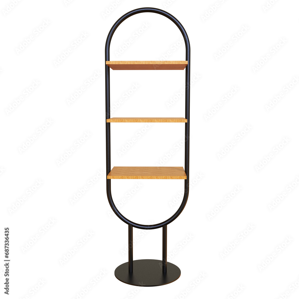 Rack wood retro isolated 3D render illustration Rack wood retro isolated 3D render illustration