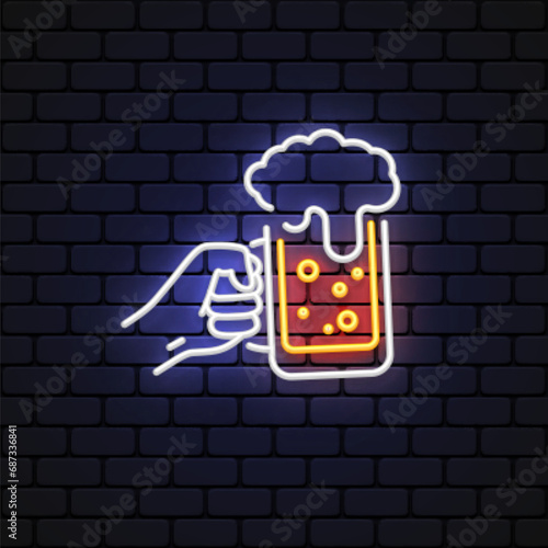 Retro beer neon, great design for any purposes.