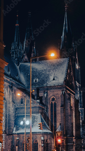Night Prague. View of the city