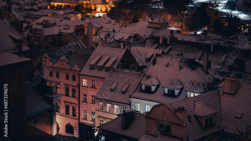 Night Prague. View of the city