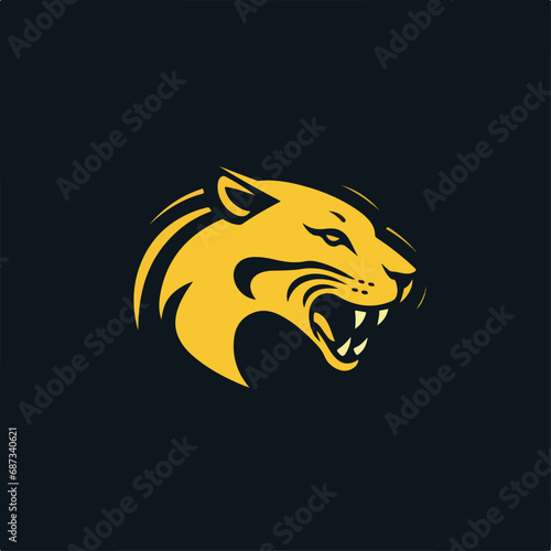 Panther in cartoon, doodle style. Isolated 2d vector illustration in logo, icon style, Eps 10. AI Generative