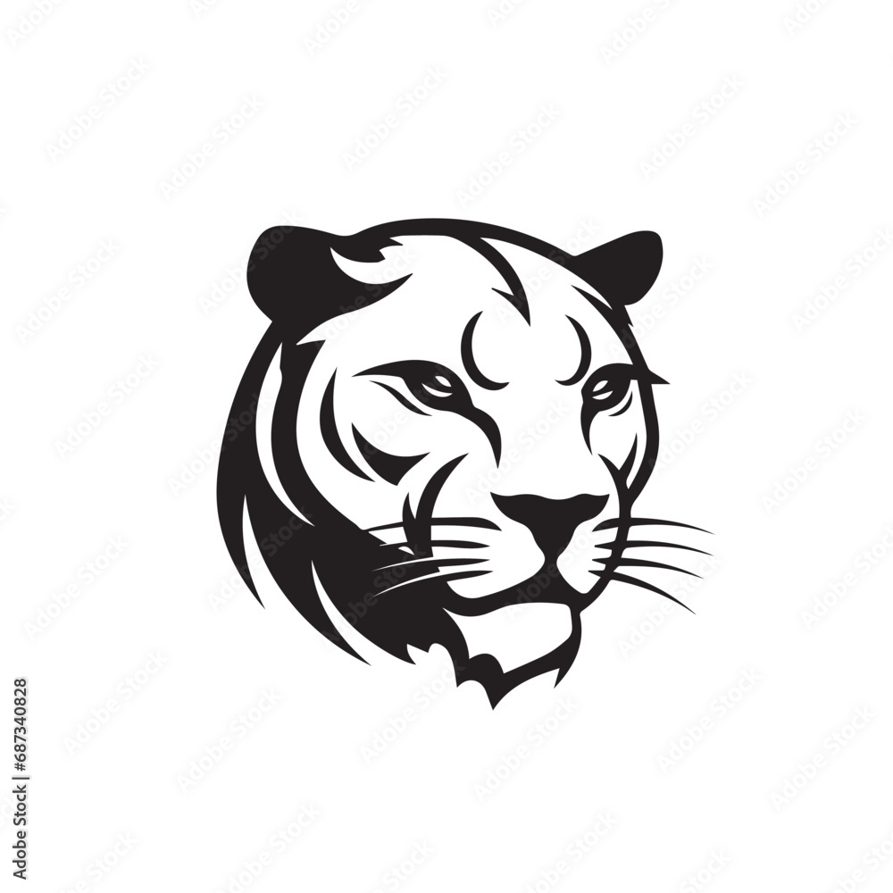 Panther in cartoon, doodle style. Isolated 2d vector illustration in logo, icon style, Eps 10, black and white. AI Generative Panther in cartoon, doodle style. Isolated 2d vector illustration in logo, icon style, Eps 10, black and white. AI Generative