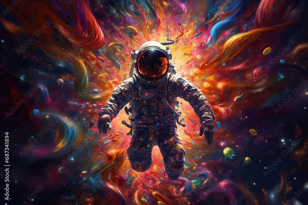 Fototapeta premium We all live in the cosmos, concept of cosmos exploration