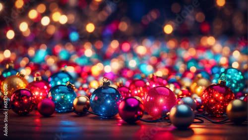 Twinkling Christmas Lights and Baubles 34