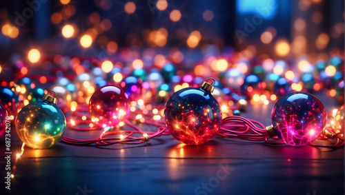 Twinkling Christmas Lights and Baubles 39