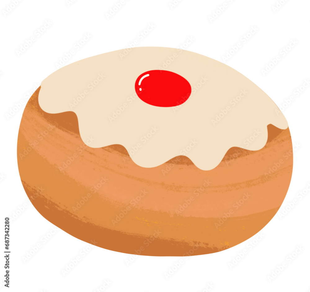 Diseño de Dona, Sufganiot para festividad de la luces hanukkah con ricos elementos
Diseño de Dona, Sufganiot para festividad de la luces hanukkah con ricos elementos