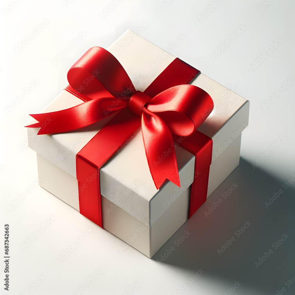 Gift box with a red ribbon, symbolizing gifting and celebration. Gift box with a red ribbon, symbolizing gifting and celebration.