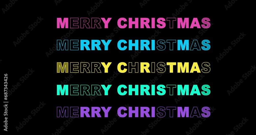 Merry Christmas flickering text animation. Merry Christmas kinetic typography motion design Merry Christmas flickering text animation. Merry Christmas kinetic typography motion design