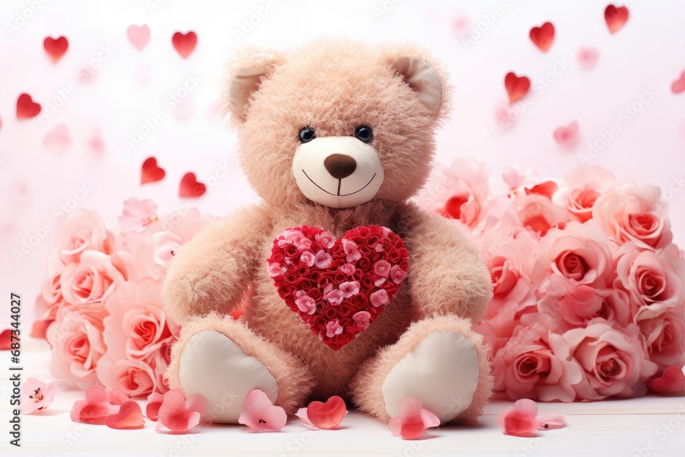 teddy bear with flowers and hearts in fluffy paws Teddy Bear with heart Valentines teddy bear teddy bear with flowers and hearts in fluffy paws Teddy Bear with heart Valentines teddy bear