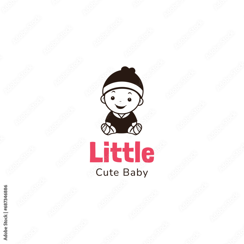 Cute Baby Logo Design Vector,smiling cute baby face vector
Cute Baby Logo Design Vector,smiling cute baby face vector