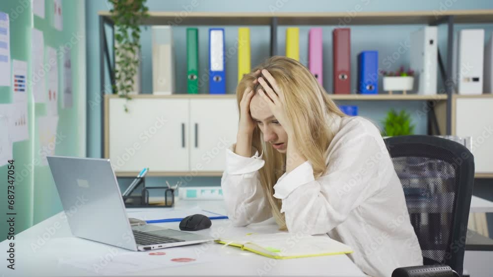 Unsuccessful businesswoman and stress. Unsuccessful businesswoman and stress.
