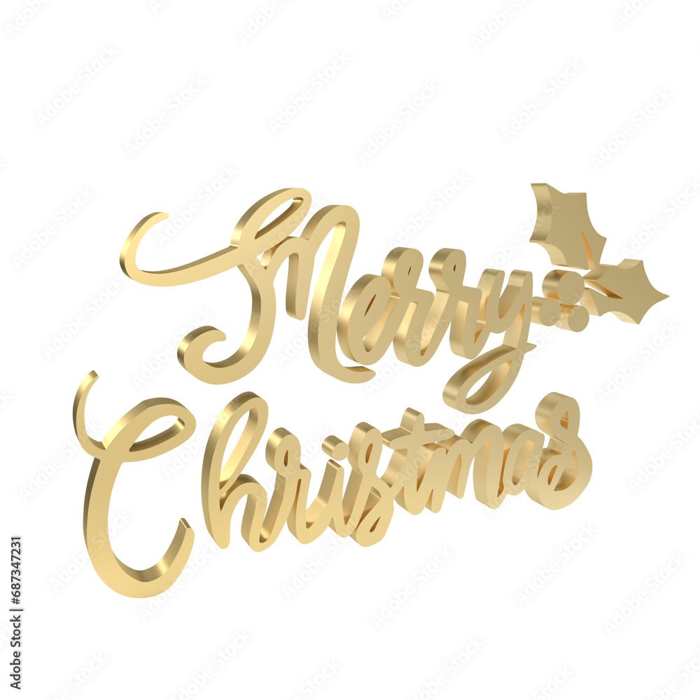The Gold text for Christmas or Holiday concept 3d rendering The Gold text for Christmas or Holiday concept 3d rendering