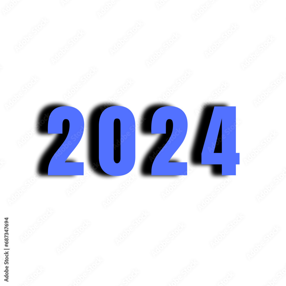 Happy New Year Text Effect Design 2024