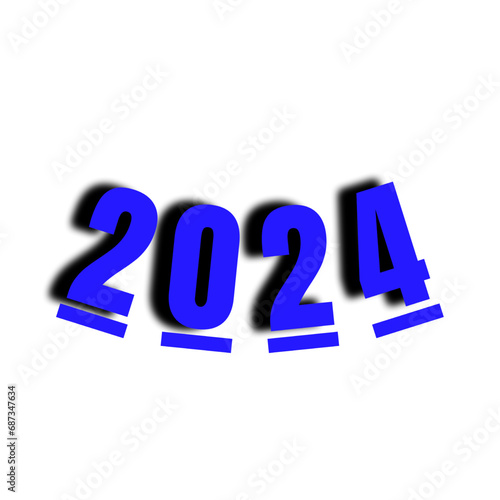 Happy New Year Text Effect Design 2024