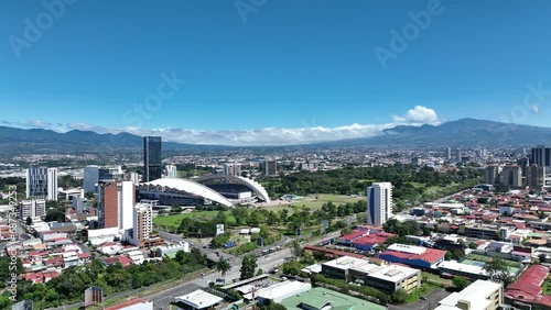 A Breathtaking Aerial View Showcasing La Sabana and San Jose's Splendor in Costa Rica's Landscape.