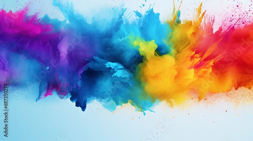 Explosive Holi Colors Banner Design © selentaori