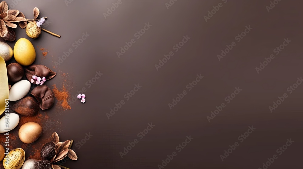 Naklejka premium Sweet Easter Chocolate Banner