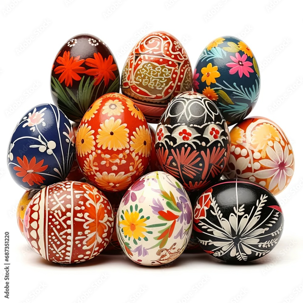 Easter Egg Collection Isolated Easter Egg Collection Isolated