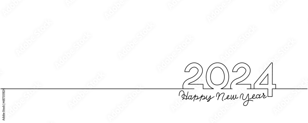 2024 Happy new year illustration. New year celebration background. Vector illustration.