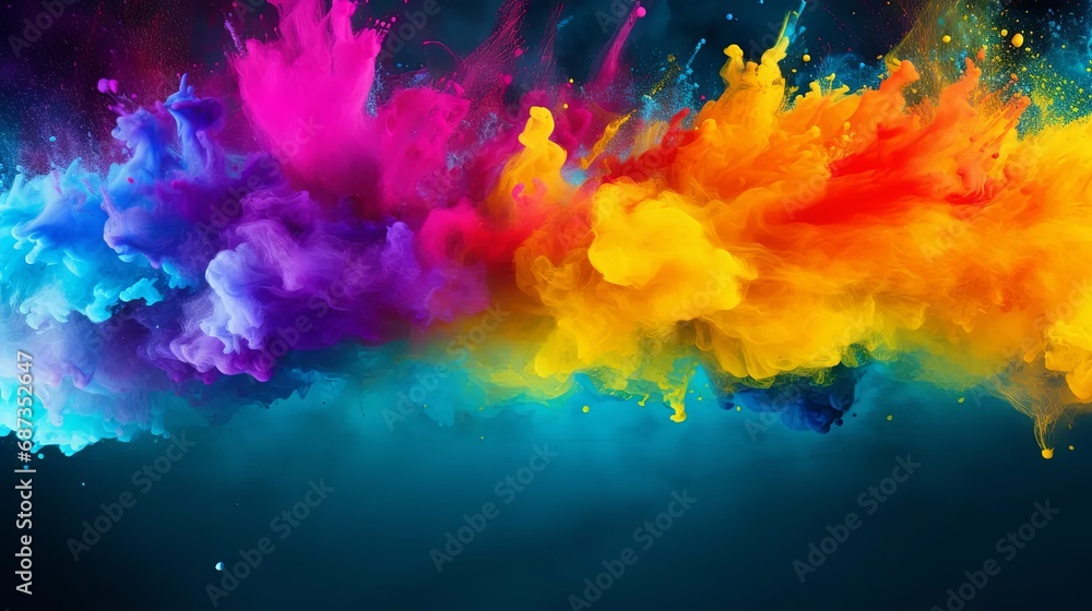 Explosive Holi Colors Banner Design Explosive Holi Colors Banner Design