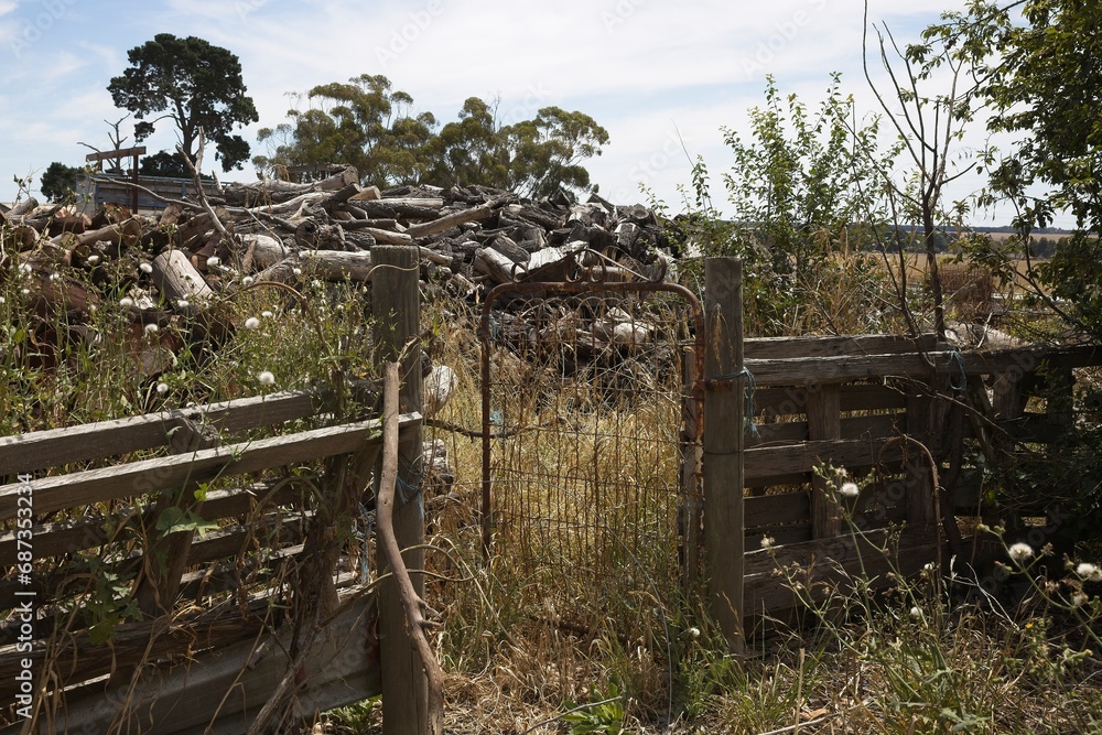 Abandoned farm gate