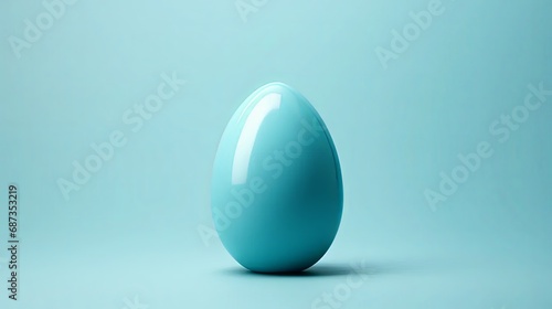 Minimalist 3D Easter Egg Illustration