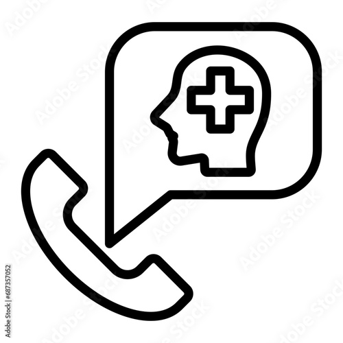 Mental Health Helpline Icon
