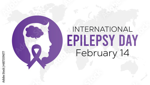 Vector illustration on the theme of International Epilepsy Day observed each year during February.banner, Holiday, poster, card and background design.