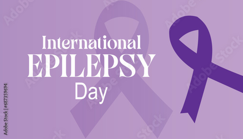 Vector illustration on the theme of International Epilepsy Day observed each year during February.banner, Holiday, poster, card and background design.