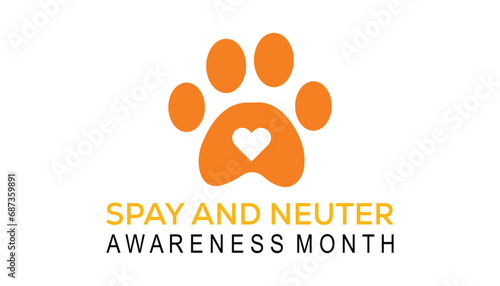 Vector illustration on the theme of Spay and Neuter awareness month observed each year during February.banner, Holiday, poster, card and background design.