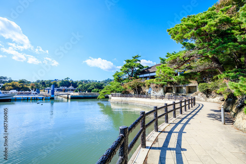 初秋の松島の遊歩道 宮城県松島町 Matsushima promenade in early autumn. Miyagi Pref, Matsushima town.