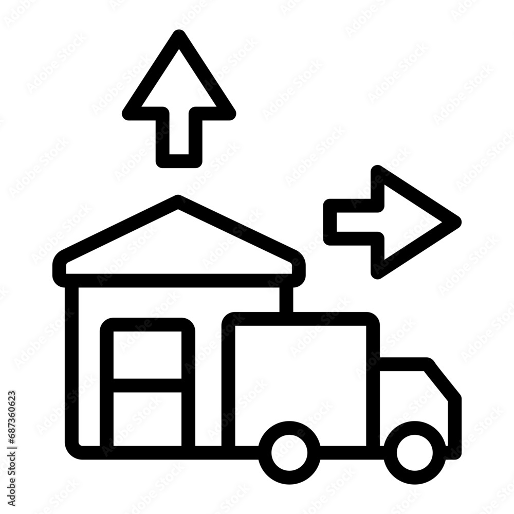 Outbound Logistics Icon Outbound Logistics Icon