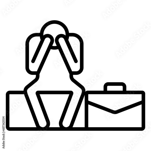 Sad Employee Icon