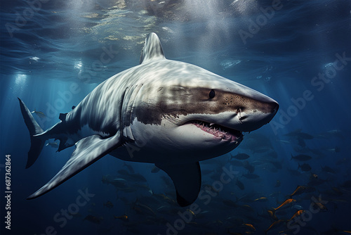 Great white shark underwater