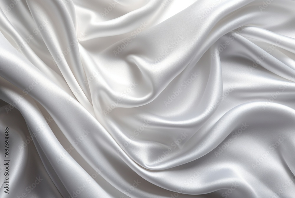 Naklejka premium white fabric texture background for business card,banner,product display. generative ai