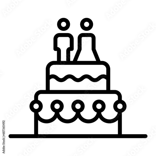 Wedding Cake Topper Icon