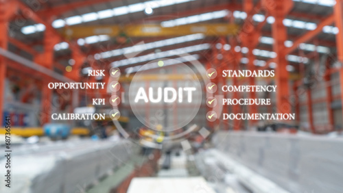 Annual audit or assessment every year to ensure that activities are carried out correctly, not against the law and in accordance with quality standards, KPIs. photo