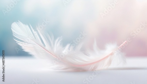 Soft feathers falling from the sky
