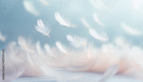 Soft feathers falling from the sky